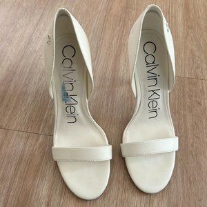 White Calvin Klein Heels